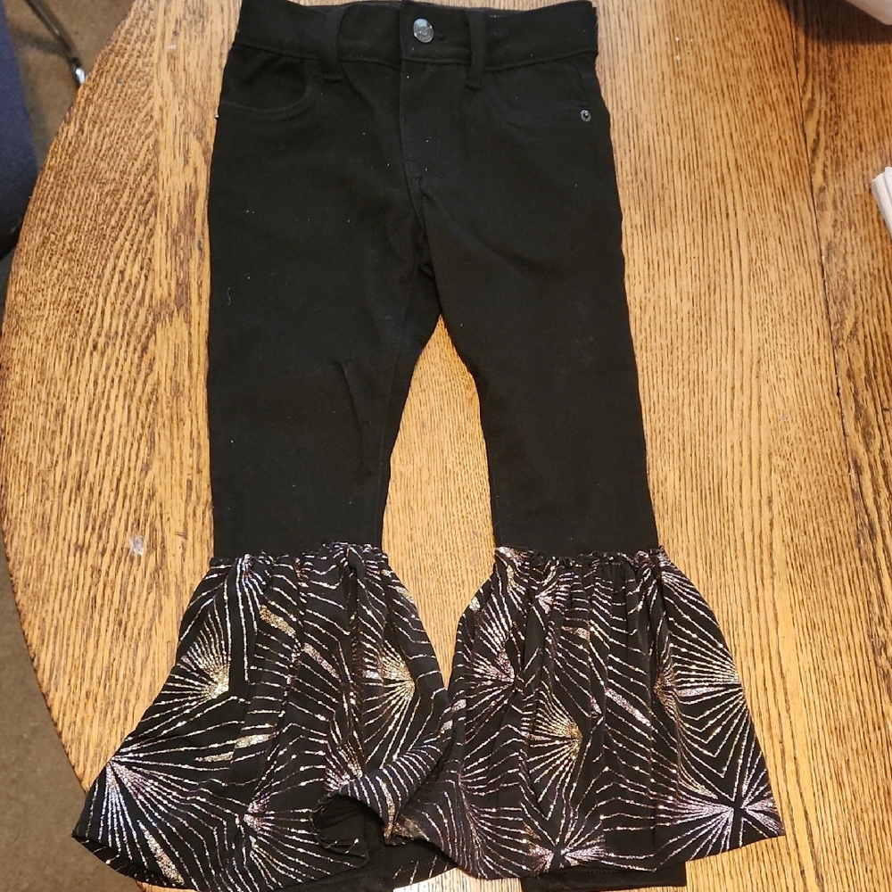 Stylish Black Flared Kids Bottoms